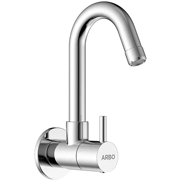 LX-1308 Sink Cock With Swinging Spout With Wall Flange (Wall Mounted Model)