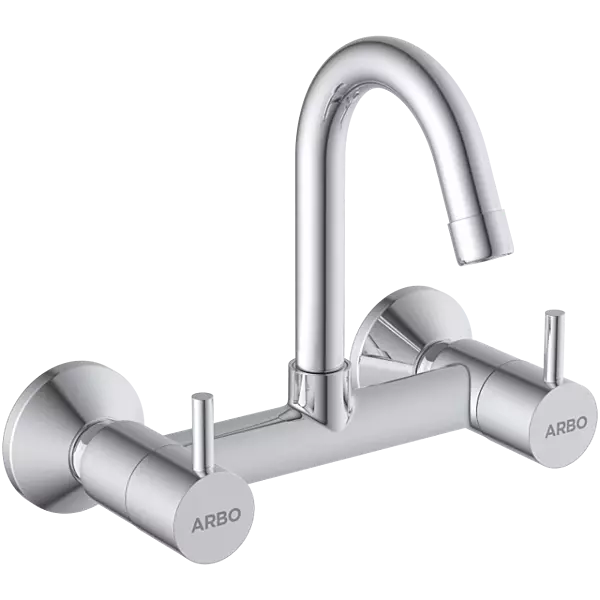 LX-1313 Sink Mixer With Swinging Spout With Connecting Legs With Wall Flange (Wall Mounted Model)