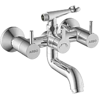 LX-1321 Wall Mixer 2 In 1 With Crutch, Connecting Legs With Wall Flange