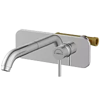 LX-1329 Concealed Body For Single Lever Basin Mixer Wall Mounted With Exposed Part Kit, Consisting Of Operative Lever, Basin Spout & Wall Flange
