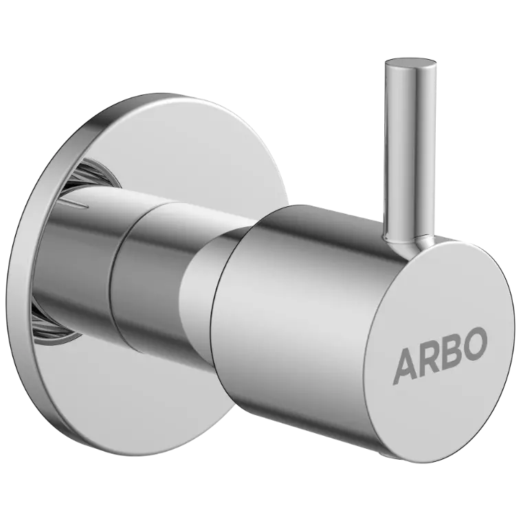 LX-1340 Exposed Part Kit Of Concealed Stop Cock & Flush Cock With Fitting Sleeve, Operating Lever & Adjustable Wall Flange