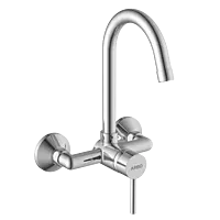 LX-1343 Single Lever Sink Mixer With Swinging Spout With Connecting Legs With Wall Flange (Wall Mounted Model)