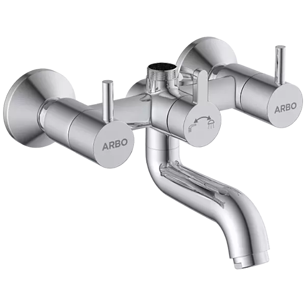 LX-1350 Wall Mixer With Connector For Hand Shower Arrangement With Connecting Legs, Wall Flange & Wall Bracket For Hand Shower