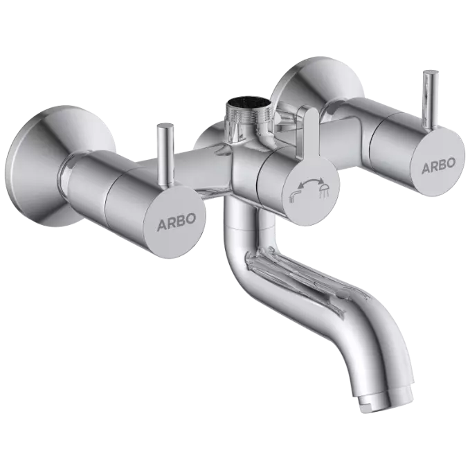 LX-1350 Wall Mixer With Connector For Hand Shower Arrangement With Connecting Legs, Wall Flange & Wall Bracket For Hand Shower