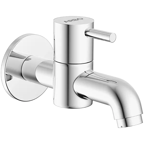 LX-1303 Long Nose Bib Tap With Wall Flange