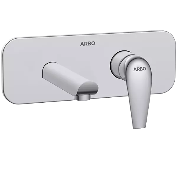 CM-2567 Exposed Part Kit For Single Lever Basin Mixer Wall Mounted With Consisting Of Operative Lever, Basin Spout & Wall Flange