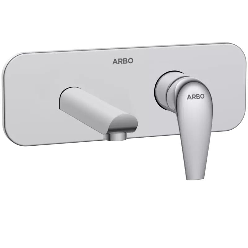 CM-2567 Exposed Part Kit For Single Lever Basin Mixer Wall Mounted With Consisting Of Operative Lever, Basin Spout & Wall Flange