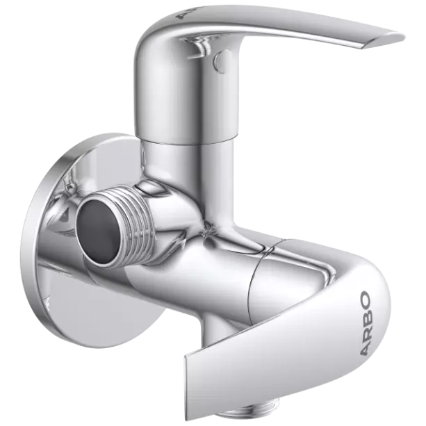 CM-2507 2 Way Angle Cock With Wall Flange