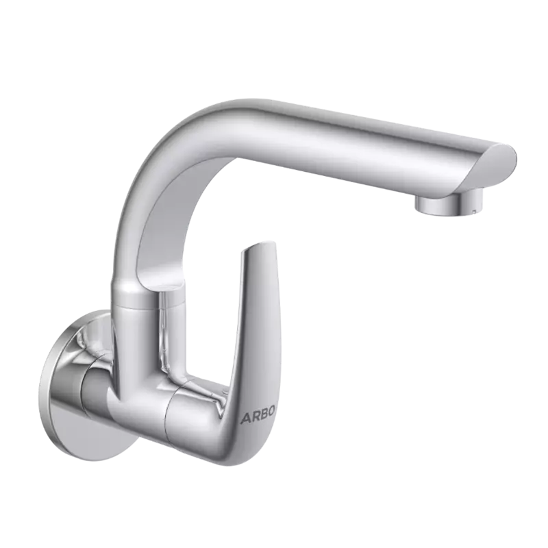CM-2508 Sink Cock With Swinging Spout With Wall Flange (Wall Mounted Model)