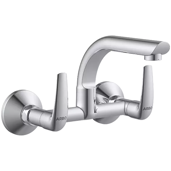 CM-2513 Sink Mixer With Swinging Spout With Connecting Legs With Wall Flange (Wall Mounted Model)