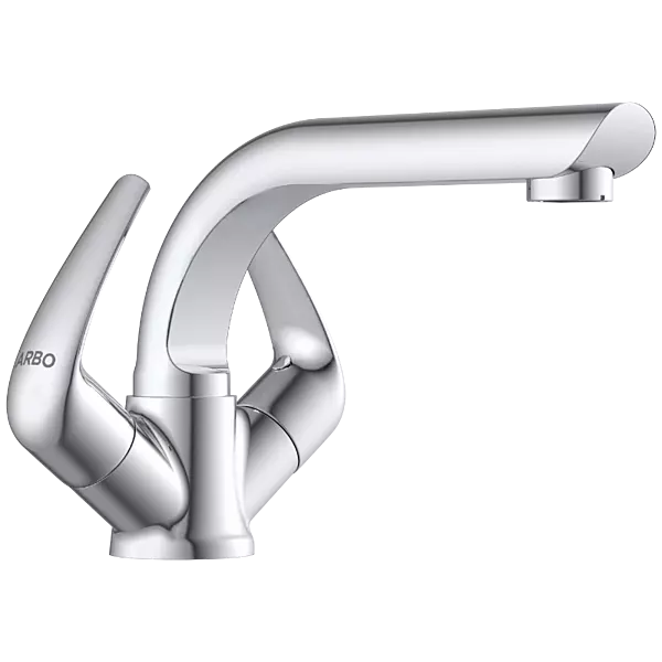 CM-2515 Center Hole Basin Mixer With Swinging Spout With Braided Hoses (Table Mounted Model)