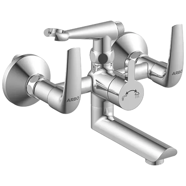 CM-2521 Wall Mixer 2 In 1 With Crutch, Connecting Legs With Wall Flange