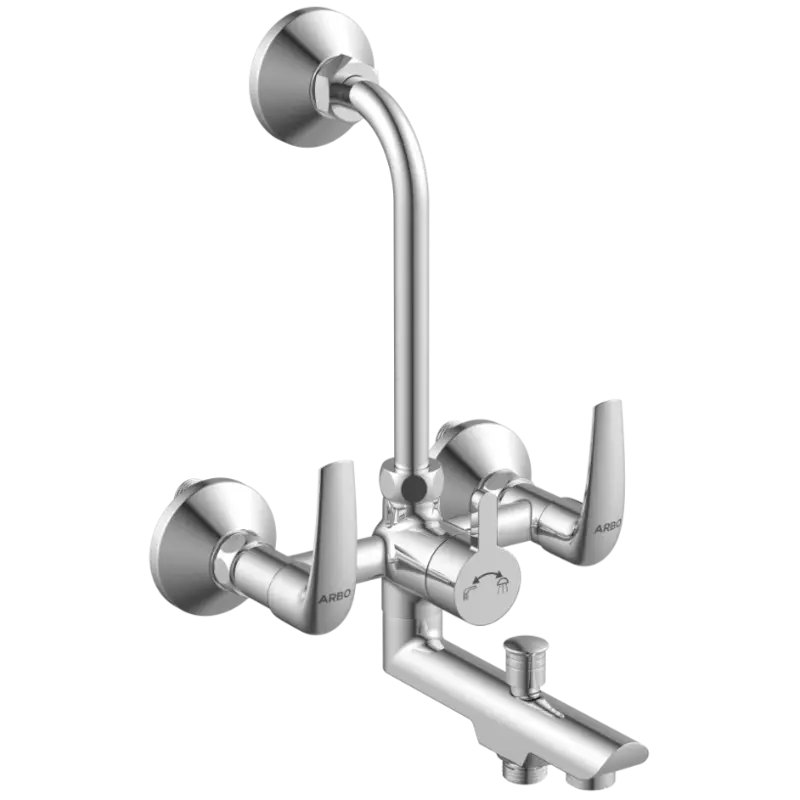 CM-2522 Wall Mixer 3 In 1 With Connecting Legs With Wall Flange
