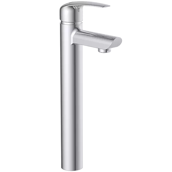 CM-2528 Single Lever Tall Basin Mixer With Braided Hoses (Table Mounted Model)