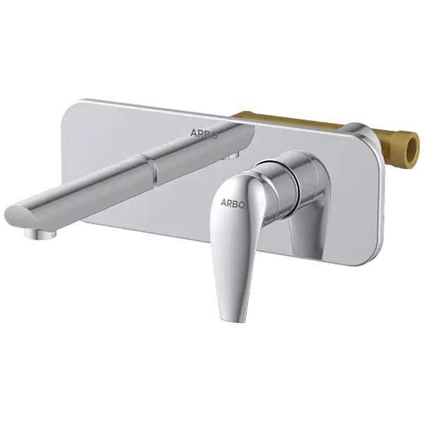 CM-2529 Concealed Body For Single Lever Basin Mixer Wall Mounted With Exposed Part Kit, Consisting Of Operative Lever, Basin Spout & Wall Flange