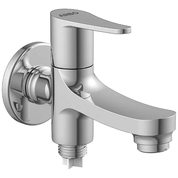 PR-2106-B 2 Way Bib Tap Dual Flow With Wall Flange