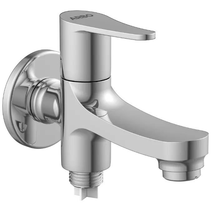 PR-2106-B 2 Way Bib Tap Dual Flow With Wall Flange