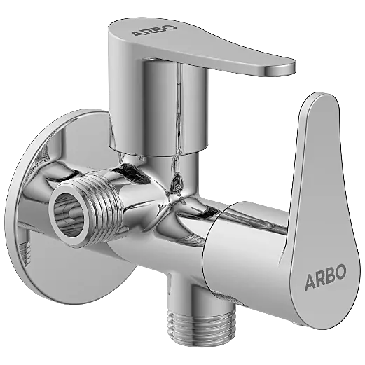 PR-2107 2 Way Angle Cock With Wall Flange