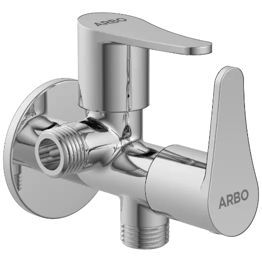 PR-2107 2 Way Angle Cock With Wall Flange