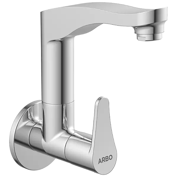 PR-2109 Sink Cock With Swinging Spout With Wall Flange (Wall Mounted Model)
