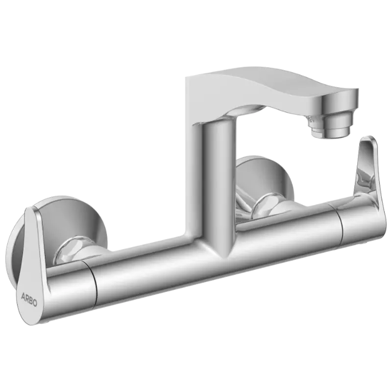 PR-2114 Sink Mixer With Swinging Spout With Connecting Legs With Wall Flange (Wall Mounted Model)