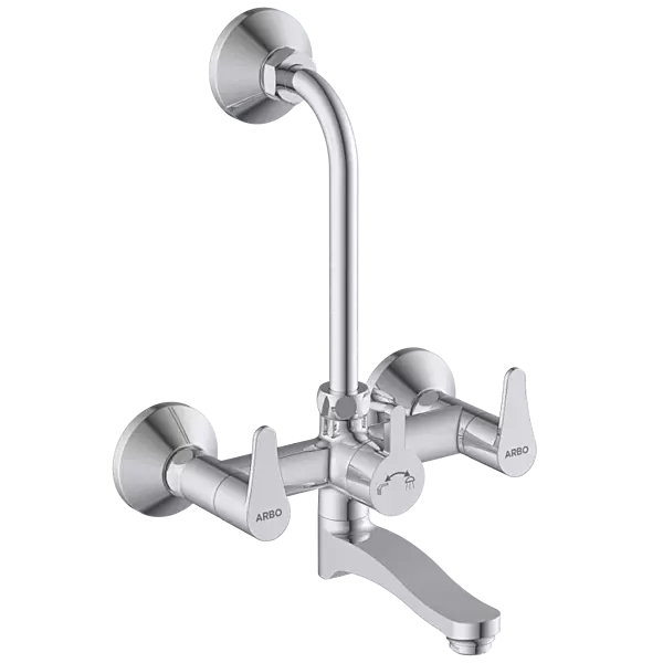 PR-2120 Wall Mixer 2 In 1 With Connecting Legs With Wall Flange