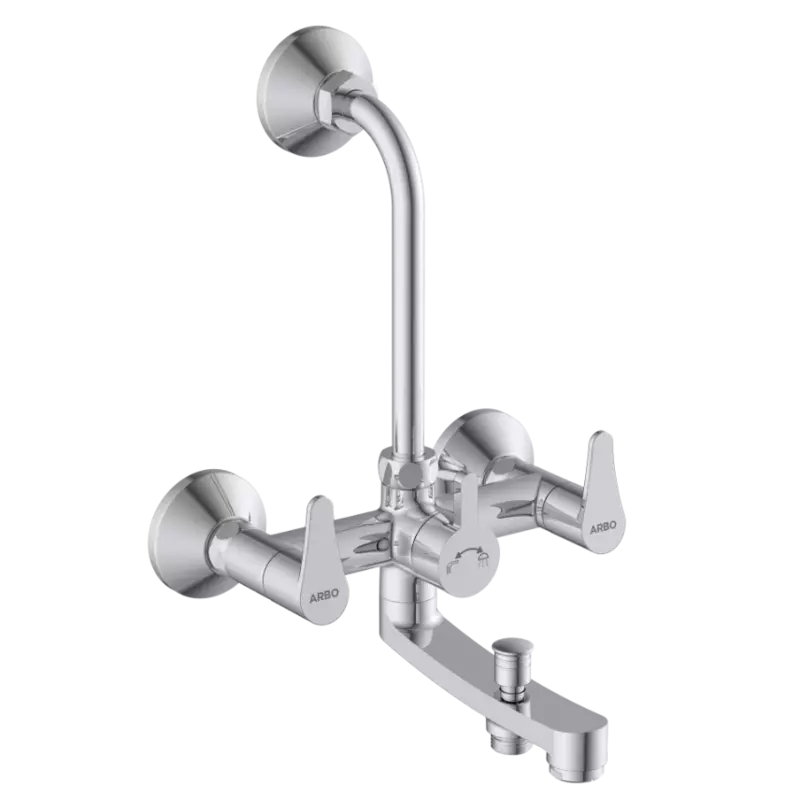 PR-2122 Wall Mixer 3 In 1 With Connecting Legs With Wall Flange
