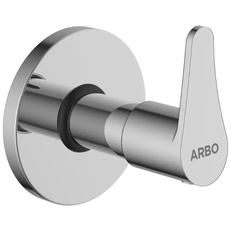 PR-2140 Exposed Part Kit Of Concealed Stop Cock & Flush Cock With Fitting Sleeve, Operating Lever & Adjustable Wall Flange