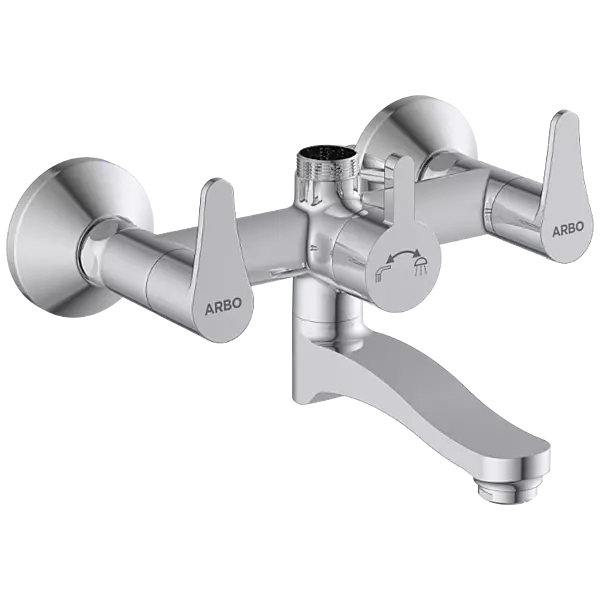 PR-2150 Wall Mixer With Connector For Hand Shower Arrangement With Connecting Legs, Wall Flange & Wall Bracket For Hand Shower