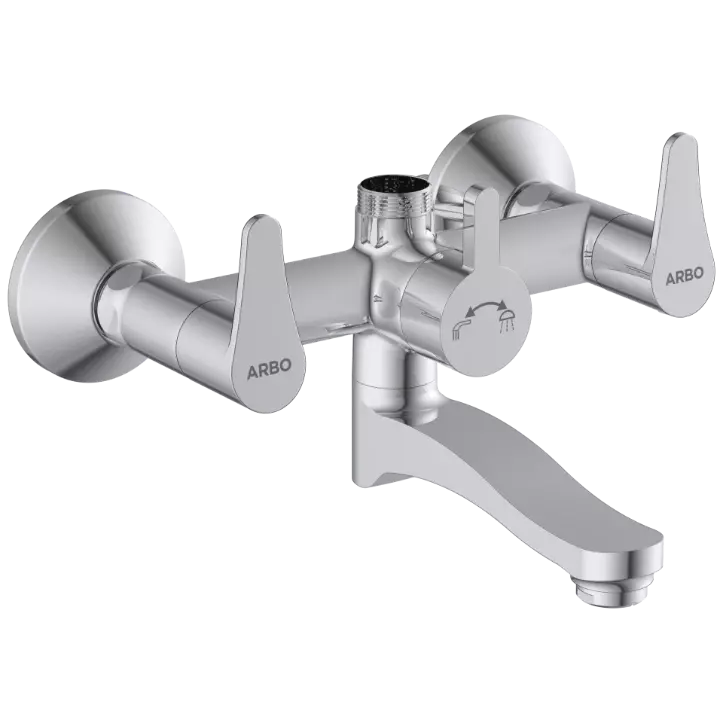 PR-2150 Wall Mixer With Connector For Hand Shower Arrangement With Connecting Legs, Wall Flange & Wall Bracket For Hand Shower