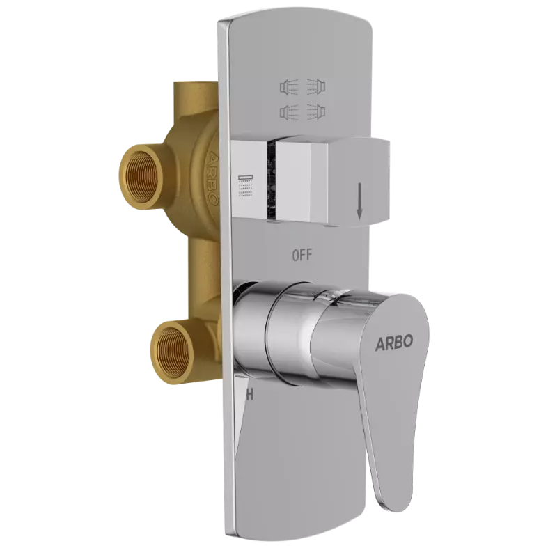 PR-2153 2 Inlet 3 Outlet High Flow Diverter Body With Upper Part Set