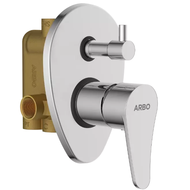 PR-2155 3 Inlet 2 Outlet High Flow Diverter Body With Upper Part Set