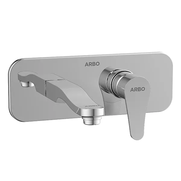 PR-2167 Exposed Part Kit For Single Lever Basin Mixer Wall Mounted With Consisting Of Operative Lever, Basin Spout & Wall Flange