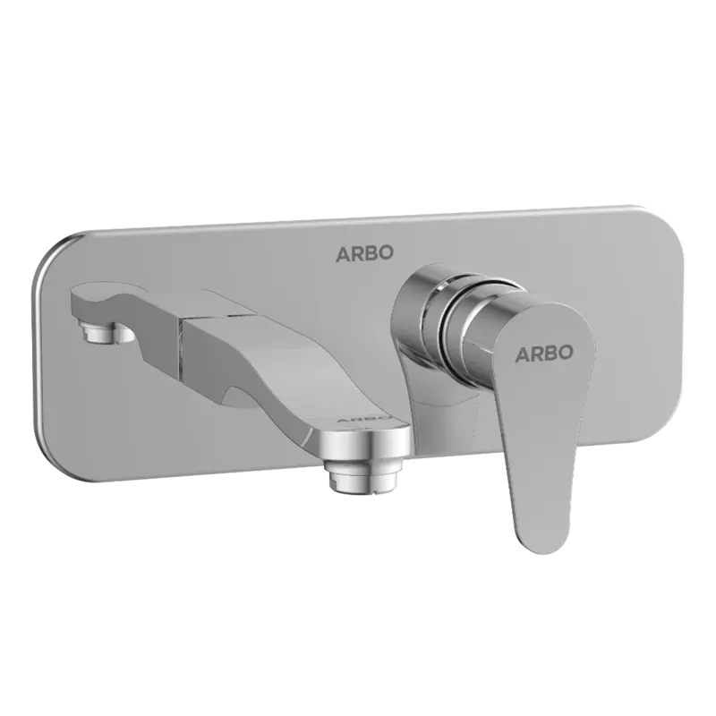 PR-2167 Exposed Part Kit For Single Lever Basin Mixer Wall Mounted With Consisting Of Operative Lever, Basin Spout & Wall Flange