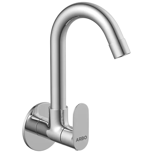 SL-2608 Sink Cock With Swinging Spout With Wall Flange (Wall Mounted Model)