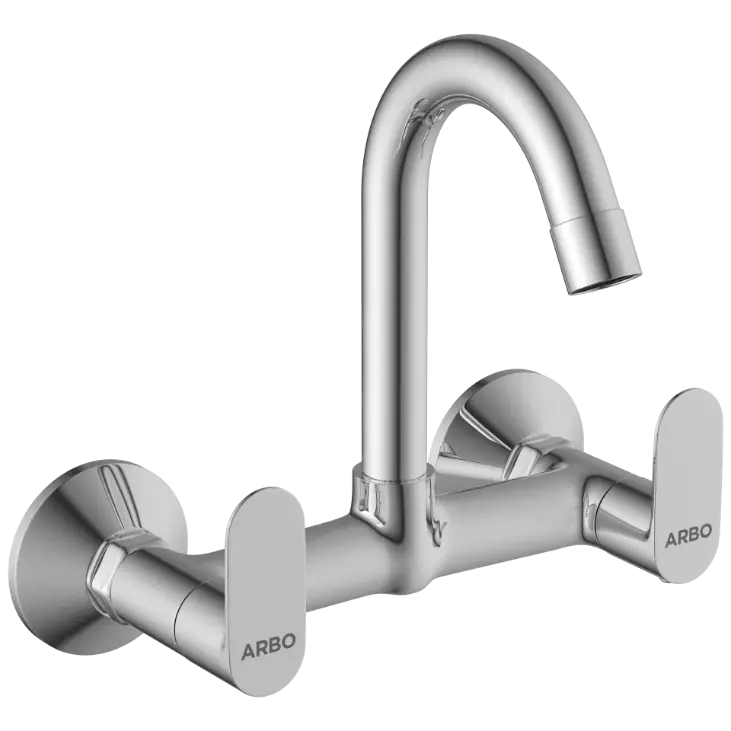 SL-2613 Sink Mixer With Swinging Spout With Connecting Legs With Wall Flange (Wall Mounted Model)