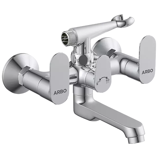 SL-2621 Wall Mixer 2 In 1 With Crutch, Connecting Legs With Wall Flange