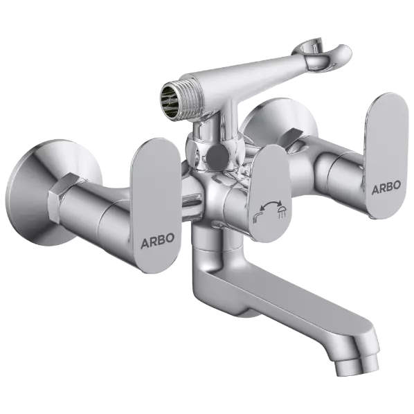 SL-2621 Wall Mixer 2 In 1 With Crutch, Connecting Legs With Wall Flange