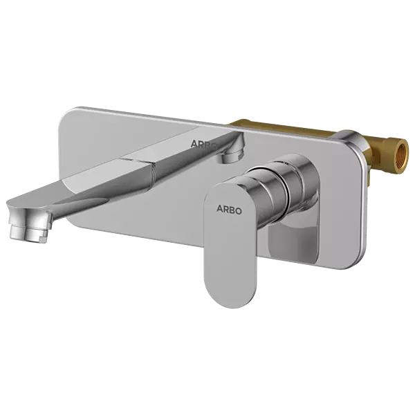 SL-2629 Concealed Body For Single Lever Basin Mixer Wall Mounted With Exposed Part Kit, Consisting Of Operative Lever, Basin Spout & Wall Flange