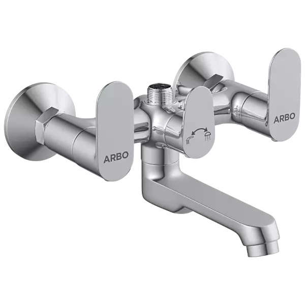 SL-2650 Wall Mixer With Connector For Hand Shower Arrangement With Connecting Legs, Wall Flange & Wall Bracket For Hand Shower