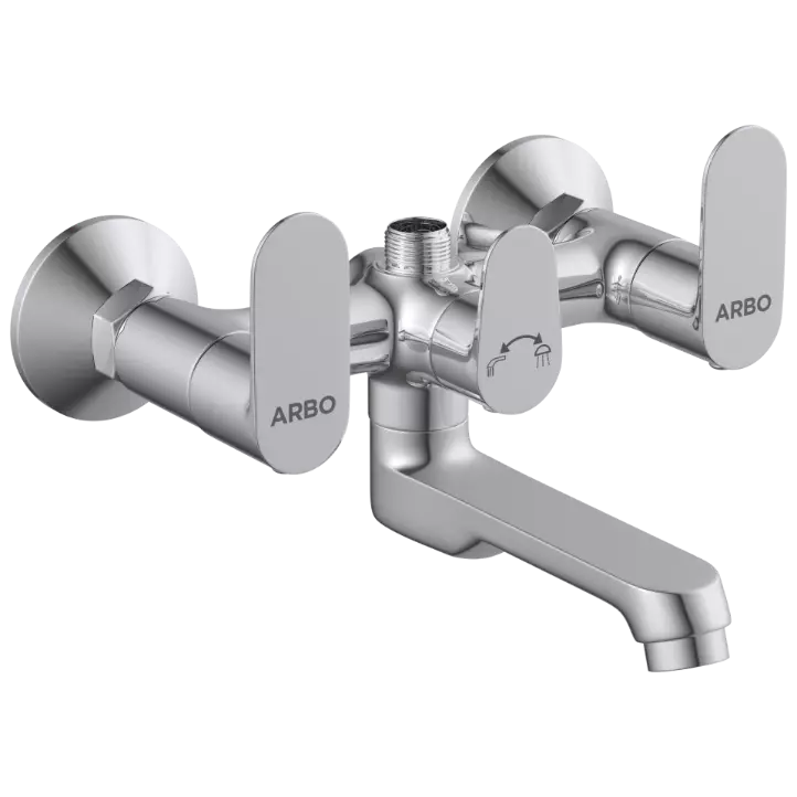 SL-2650 Wall Mixer With Connector For Hand Shower Arrangement With Connecting Legs, Wall Flange & Wall Bracket For Hand Shower