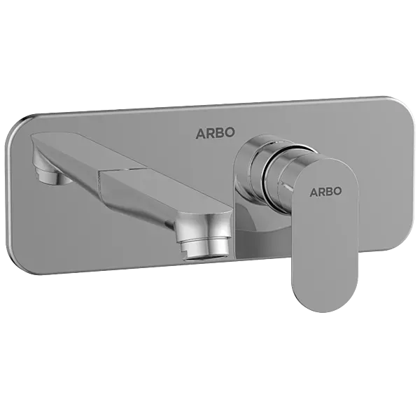 SL-2667 Exposed Part Kit For Single Lever Basin Mixer Wall Mounted With Consisting Of Operative Lever, Basin Spout & Wall Flange