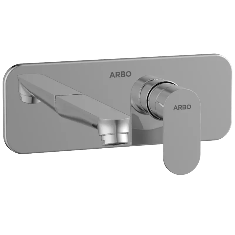 SL-2667 Exposed Part Kit For Single Lever Basin Mixer Wall Mounted With Consisting Of Operative Lever, Basin Spout & Wall Flange