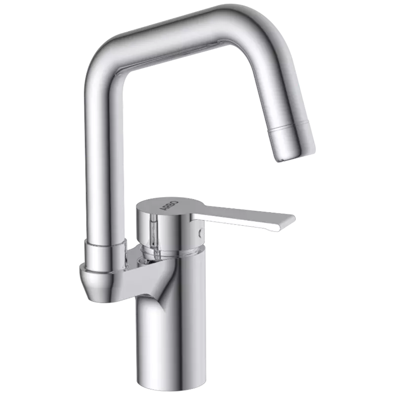 RL-4642 Single Lever Basin Mixer With Swinging Spout With Braided Hoses (Table Mounted Model)