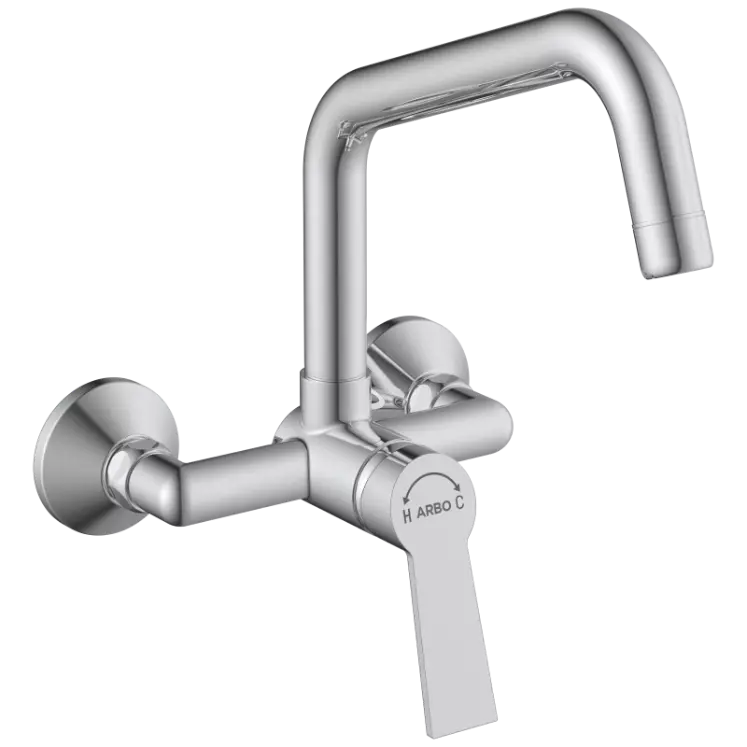 RL-4643 Single Lever Sink Mixer With Swinging Spout With Connecting Legs With Wall Flange (Wall Mounted Model)