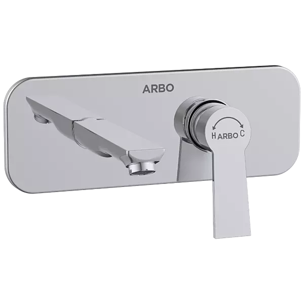 RL-4667 Exposed Part Kit For Single Lever Basin Mixer Wall Mounted With Consisting Of Operative Lever, Basin Spout & Wall Flange