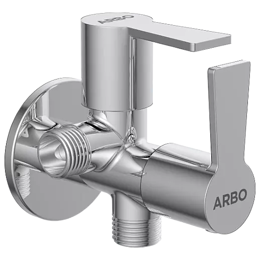 RL-4607 2 Way Angle Cock With Wall Flange