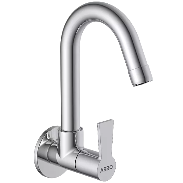 RL-4608 Sink Cock With Swinging Spout With Wall Flange (Wall Mounted Model)