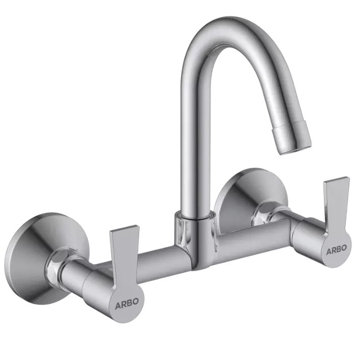 RL-4613 Sink Mixer With Swinging Spout With Connecting Legs With Wall Flange (Wall Mounted Model)