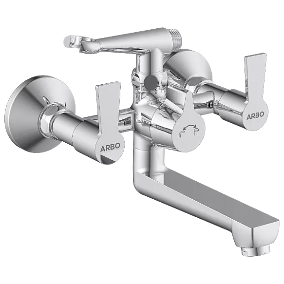 RL-4621 Wall Mixer 2 In 1 With Crutch, Connecting Legs With Wall Flange